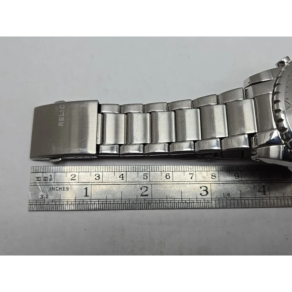 Mens Relic by Fossil Jordan Watch ZR15805 Blue Dial Multifunction New Battery - Picture 10 of 11